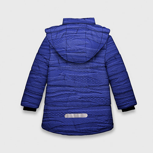Зимняя куртка для девочки Текстура машинной вязки шерстью / 3D-Черный – фото 2