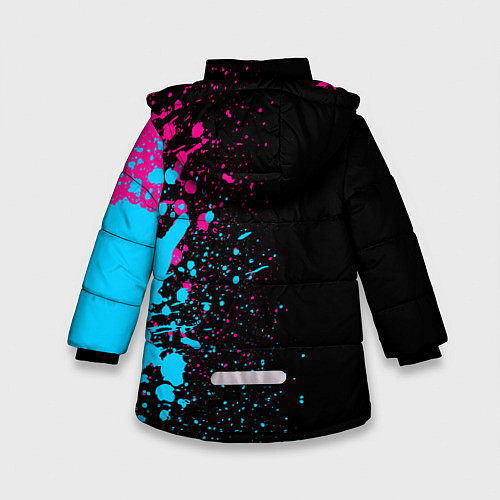 Зимняя куртка для девочки Quake - neon gradient: по-вертикали / 3D-Черный – фото 2