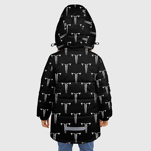 Зимняя куртка для девочки Лост арк паттерн / 3D-Светло-серый – фото 4