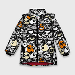 Зимняя куртка для девочки Злобные панды