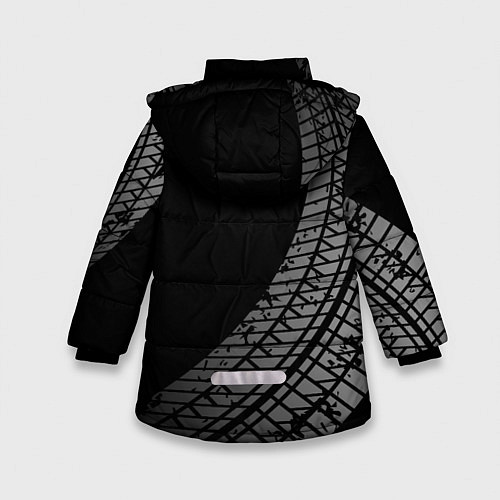 Зимняя куртка для девочки Volkswagen tire tracks / 3D-Черный – фото 2