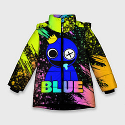 Куртка зимняя для девочки Rainbow Friends - Blue, цвет: 3D-черный