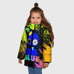 Куртка зимняя для девочки Rainbow Friends - Blue, цвет: 3D-черный — фото 2