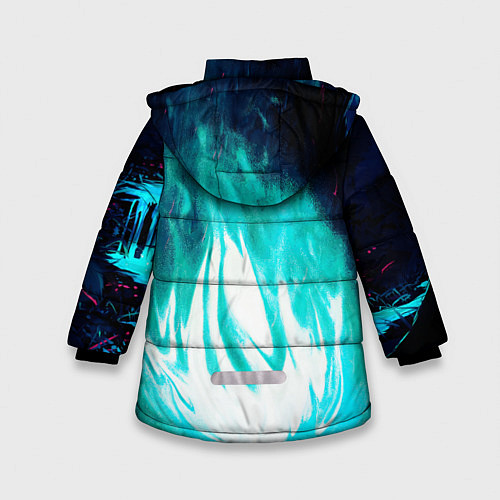 Зимняя куртка для девочки Водяной Кроль / 3D-Черный – фото 2