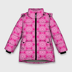 Зимняя куртка для девочки Абстракция розовый узор