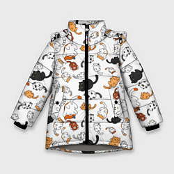 Зимняя куртка для девочки Вечеринка кошек