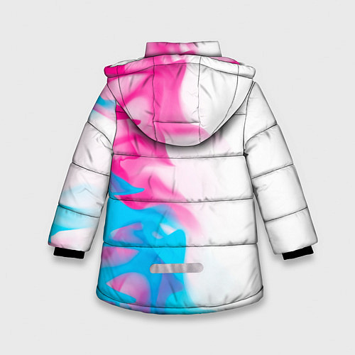 Зимняя куртка для девочки Need for Speed neon gradient style: по-вертикали / 3D-Черный – фото 2