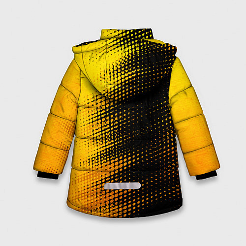 Зимняя куртка для девочки Spirited Away - gold gradient: по-вертикали / 3D-Черный – фото 2