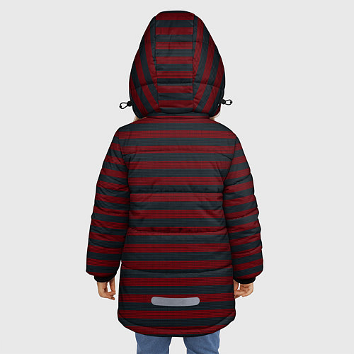Зимняя куртка для девочки Рождественский свитер эльфа / 3D-Красный – фото 4