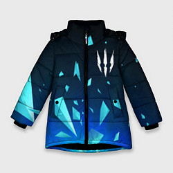 Куртка зимняя для девочки The Witcher взрыв частиц, цвет: 3D-черный