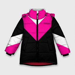 Зимняя куртка для девочки FIRM черный с розовой вставкой