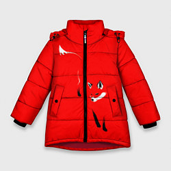 Зимняя куртка для девочки Красная лиса