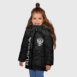 Куртка зимняя для девочки Черная броня Россия, цвет: 3D-черный — фото 2