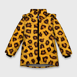 Зимняя куртка для девочки Текстура леопарда