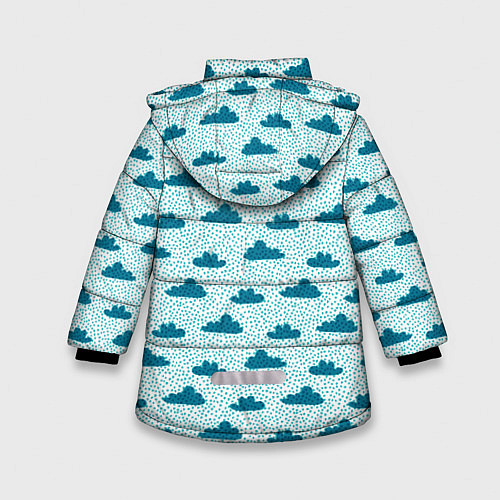 Зимняя куртка для девочки Облака и дождь / 3D-Черный – фото 2