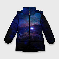 Куртка зимняя для девочки Звёздное небо, цвет: 3D-черный