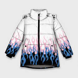 Куртка зимняя для девочки Ледяное пламя, цвет: 3D-светло-серый