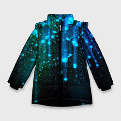 Куртка зимняя для девочки Space - starfall, цвет: 3D-черный