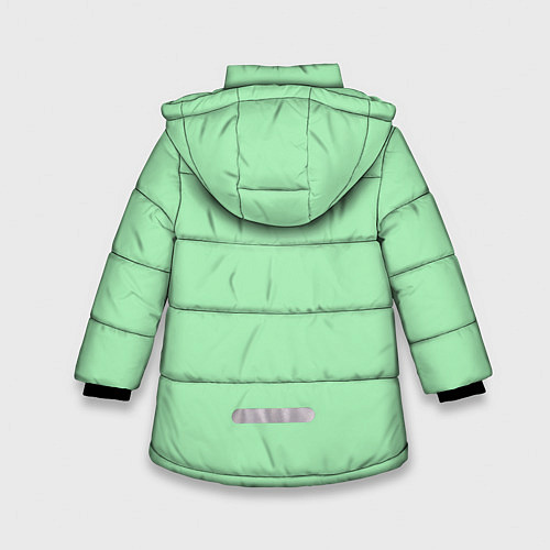 Зимняя куртка для девочки Мятный радуга / 3D-Светло-серый – фото 2