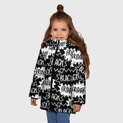 Куртка зимняя для девочки Black friday, цвет: 3D-черный — фото 2