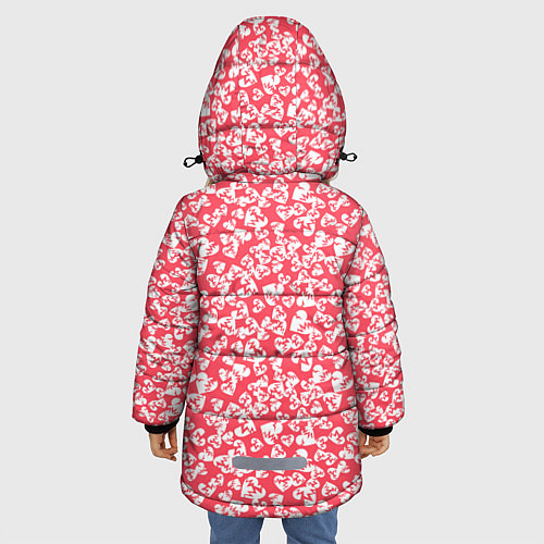 Зимняя куртка для девочки Любовь дала трещину / 3D-Красный – фото 4