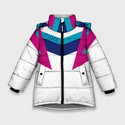 Куртка зимняя для девочки FIRM белый спортик, цвет: 3D-светло-серый