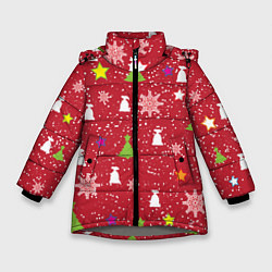 Зимняя куртка для девочки Red new year