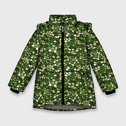 Зимняя куртка для девочки Милитари камни