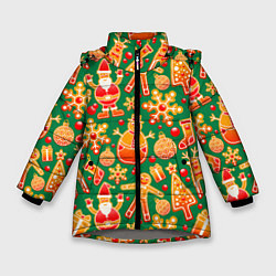 Зимняя куртка для девочки Christmas decorations with gifts