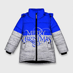 Зимняя куртка для девочки Merry Christmas синий