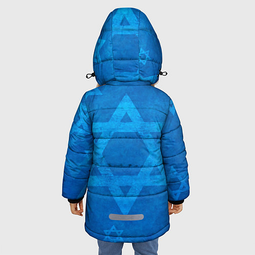 Зимняя куртка для девочки Звезды Давида / 3D-Красный – фото 4