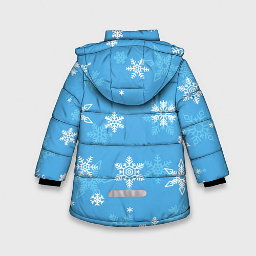 Зимняя куртка для девочки Голубой снегопад / 3D-Черный – фото 2