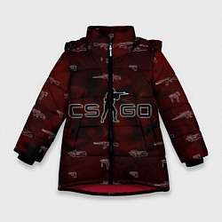 Зимняя куртка для девочки CS GO с оружием