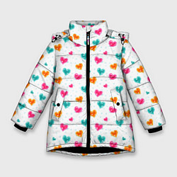 Зимняя куртка для девочки Горячие сердца