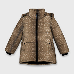 Зимняя куртка для девочки Текстура шкуры пятнистого оленя