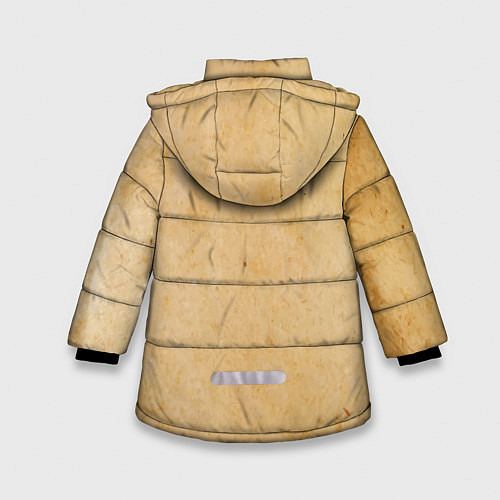 Зимняя куртка для девочки Следы мародеров на пергаменте / 3D-Светло-серый – фото 2