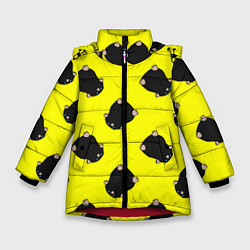 Куртка зимняя для девочки Кротовуха, цвет: 3D-красный