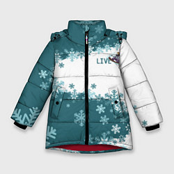 Зимняя куртка для девочки Сноуборд синева