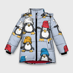 Зимняя куртка для девочки Смешные пингвины