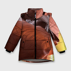Зимняя куртка для девочки Изогнутые натуральные стены цвета