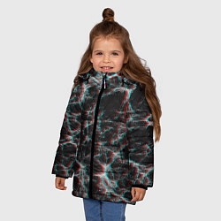 Куртка зимняя для девочки Сеть нейронов, цвет: 3D-красный — фото 2