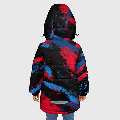 Зимняя куртка для девочки BMW - буйство красок / 3D-Красный – фото 4