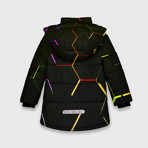 Зимняя куртка для девочки Киберстиль / 3D-Черный – фото 2