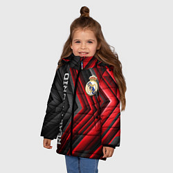 Куртка зимняя для девочки Real Madrid art, цвет: 3D-светло-серый — фото 2