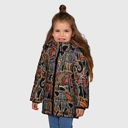 Куртка зимняя для девочки Камуфляж из слона, цвет: 3D-светло-серый — фото 2