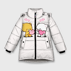 Зимняя куртка для девочки Мишки с сердечками