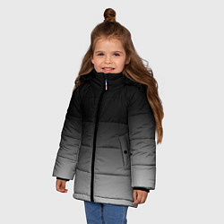 Куртка зимняя для девочки От черного к белому, цвет: 3D-светло-серый — фото 2