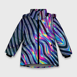 Куртка зимняя для девочки Металлический блеск, цвет: 3D-светло-серый