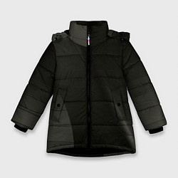 Зимняя куртка для девочки Чёрные геометрические металлические листы