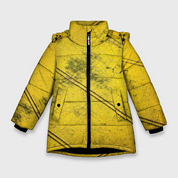 Зимняя куртка для девочки Абстрактная ярко-золотая текстура